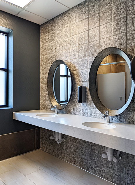 Purdue Christian Campus House Award-Wining Project - Interior Design - Restroom